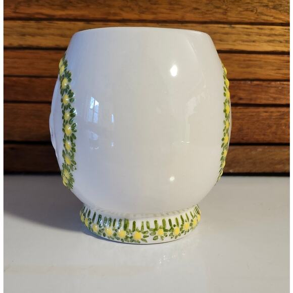 Vintage 1982 Chicken Rabbit Yellow Daisy Flower Coffee Mug Easter Spring - Picture 8 of 11